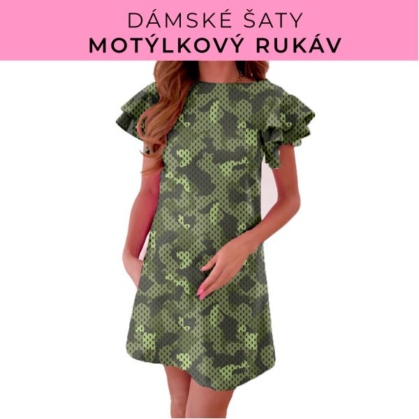 DÁMSKÝ střih - šaty s motýlkovým rukávem