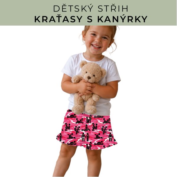 Dětský střih - Kraťásky s kanýrkem