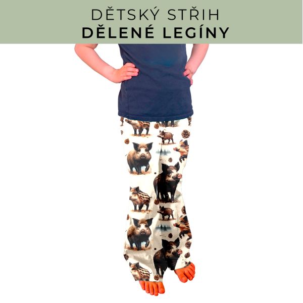 Dětský střih - Dělené legíny