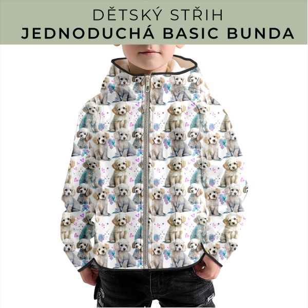 Dětský střih - jednoduchá dětská BASIC  bunda