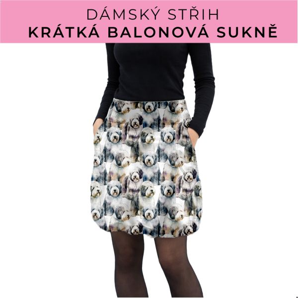 Dámský střih - balonová krátká sukně