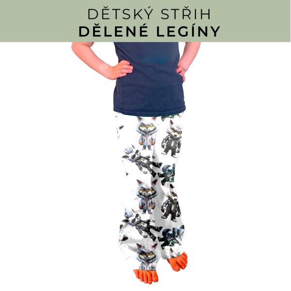 Dětský střih - Dělené legíny