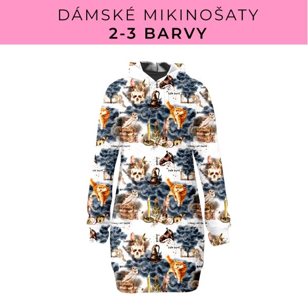 DÁMSKÝ střih - Mikinošaty 2-3 barvy