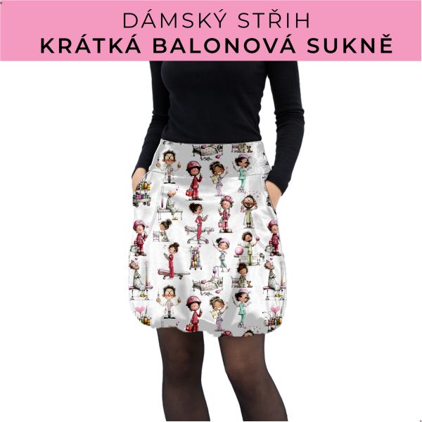 Dámský střih - balonová krátká sukně