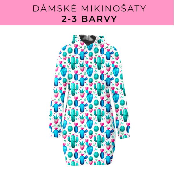 DÁMSKÝ střih - Mikinošaty 2-3 barvy
