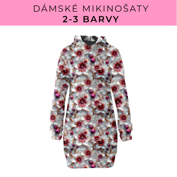 DÁMSKÝ střih - Mikinošaty 2-3 barvy