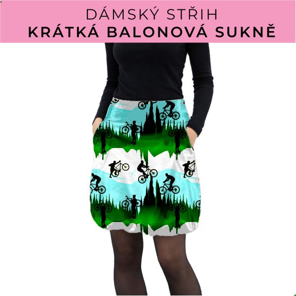 Dámský střih - balonová krátká sukně