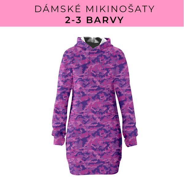 DÁMSKÝ střih - Mikinošaty 2-3 barvy