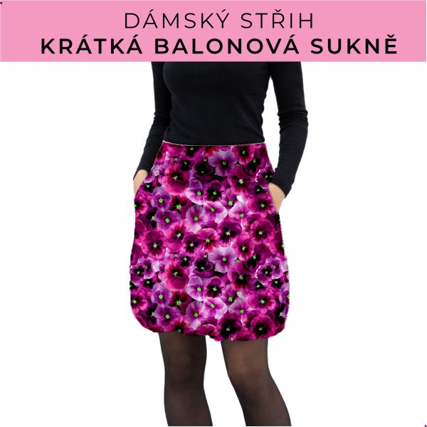 Dámský střih - balonová krátká sukně