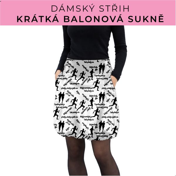 Dámský střih - balonová krátká sukně