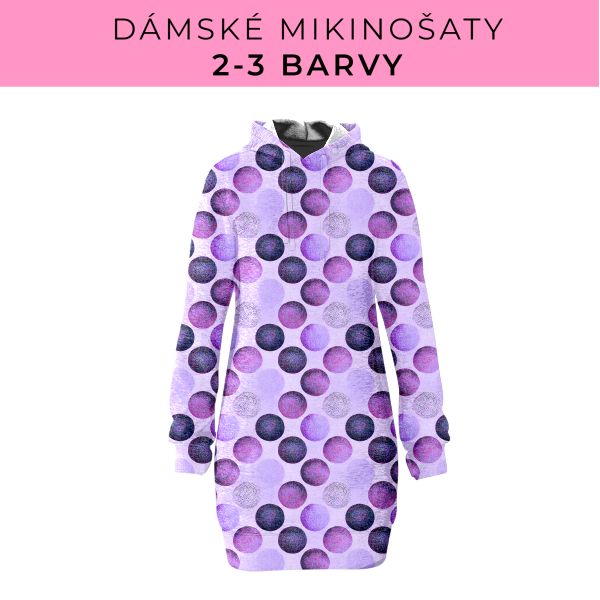 DÁMSKÝ střih - Mikinošaty 2-3 barvy