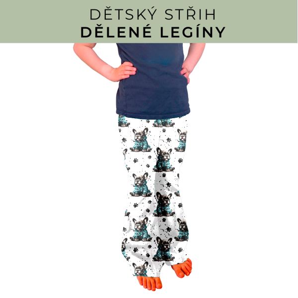 Dětský střih - Dělené legíny