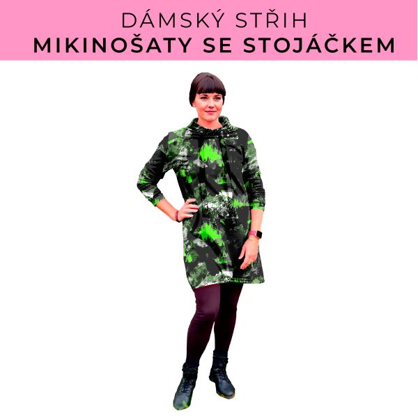 Dámský střih - mikinové šaty se stojáčkem