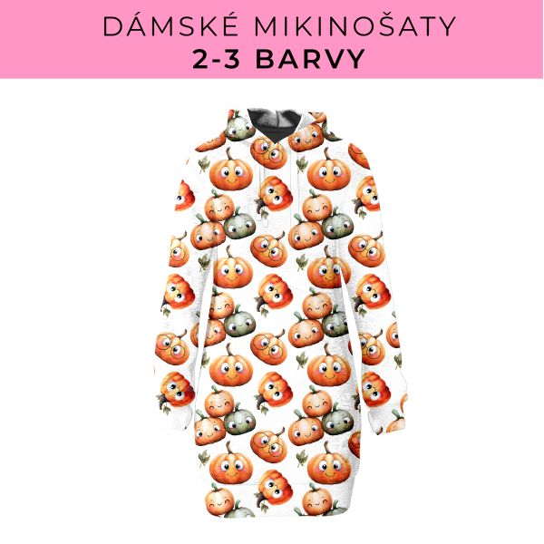 DÁMSKÝ střih - Mikinošaty 2-3 barvy