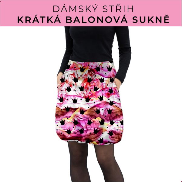 Dámský střih - balonová krátká sukně