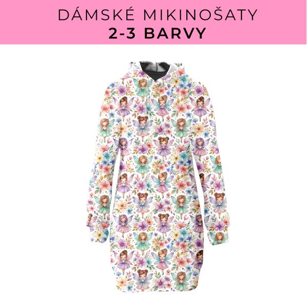 DÁMSKÝ střih - Mikinošaty 2-3 barvy