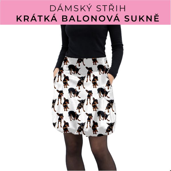 Dámský střih - balonová krátká sukně