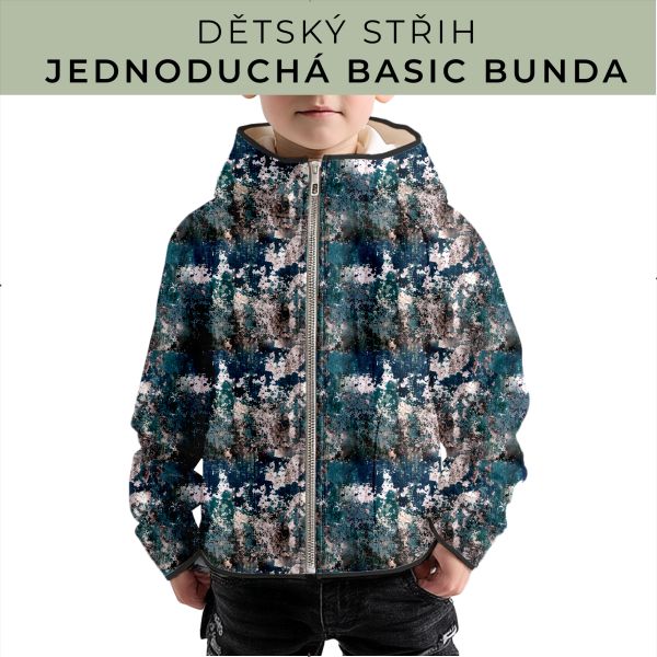 Dětský střih - jednoduchá dětská BASIC  bunda