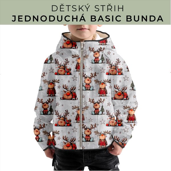Dětský střih - jednoduchá dětská BASIC  bunda