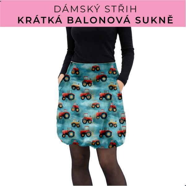 Dámský střih - balonová krátká sukně