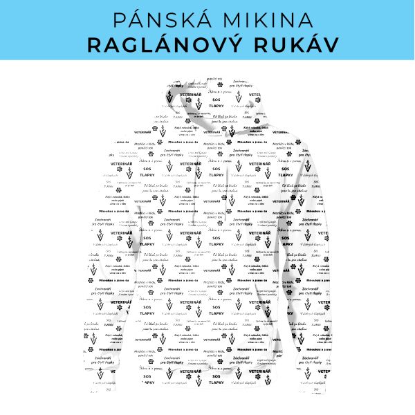 PÁNSKÝ střih - mikina raglan ZÁKLADNÍ s kapucí