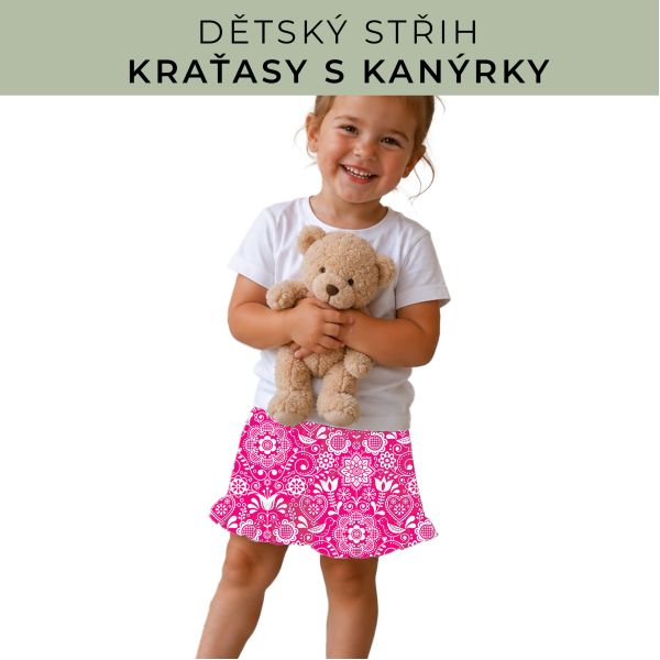 Dětský střih - Kraťásky s kanýrkem