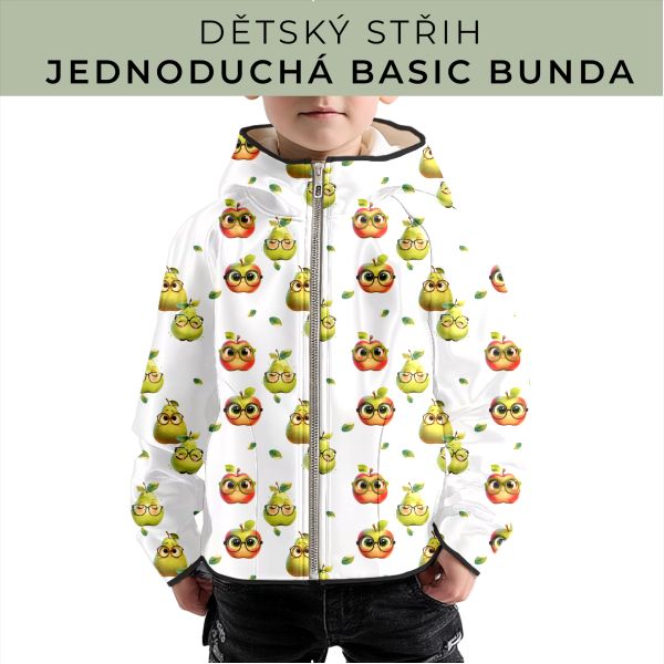 Dětský střih - jednoduchá dětská BASIC  bunda