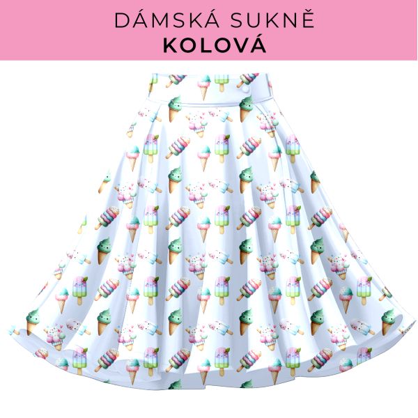 DÁMSKÝ střih - Kolová sukně