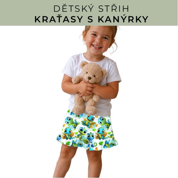 Dětský střih - Kraťásky s kanýrkem