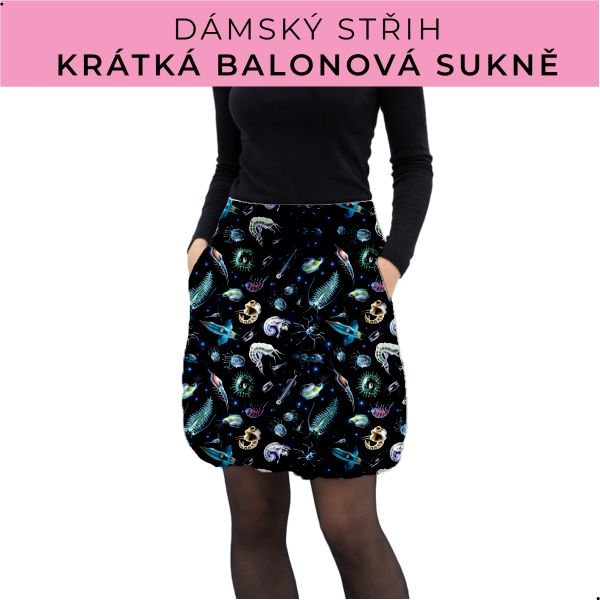Dámský střih - balonová krátká sukně
