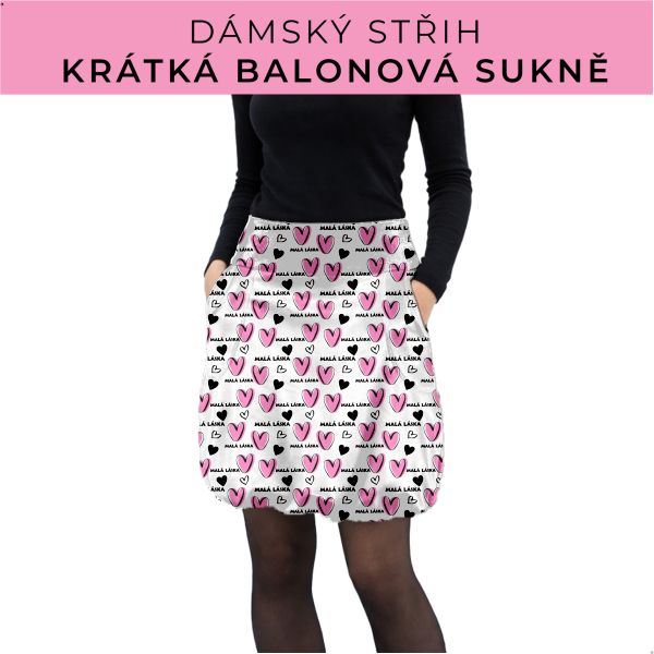 Dámský střih - balonová krátká sukně