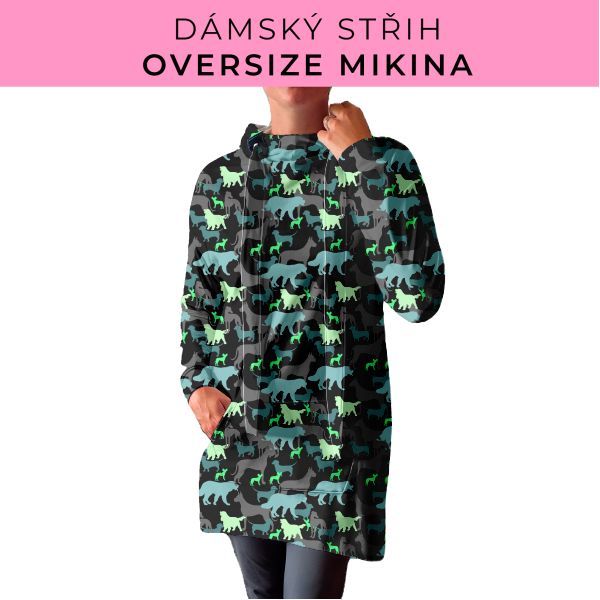 DÁMSKÝ střih - Oversize mikina