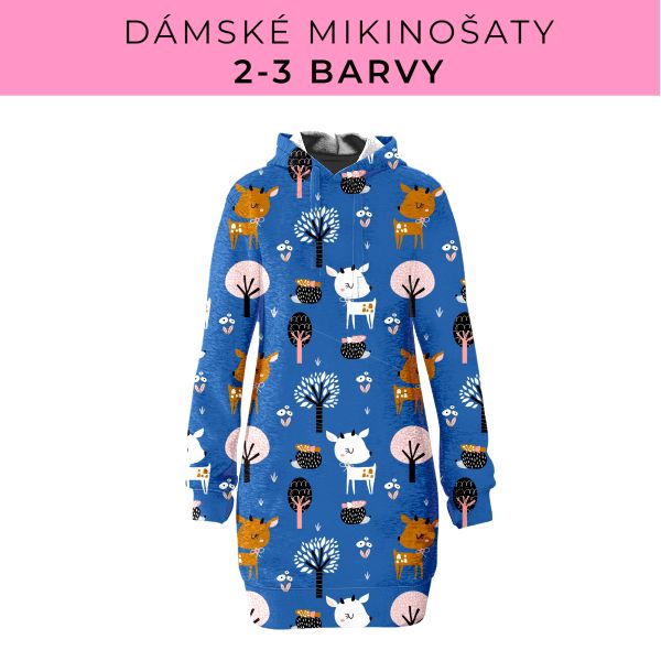 DÁMSKÝ střih - Mikinošaty 2-3 barvy