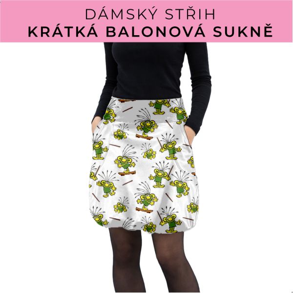 Dámský střih - balonová krátká sukně