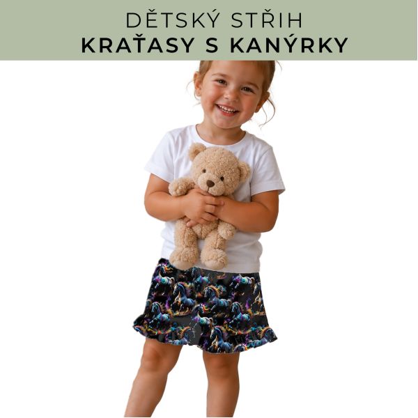 Dětský střih - Kraťásky s kanýrkem