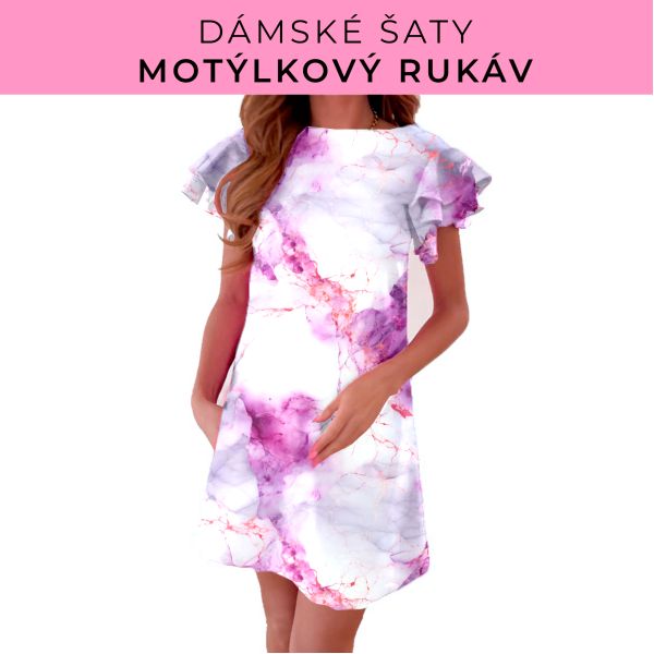 DÁMSKÝ střih - šaty s motýlkovým rukávem