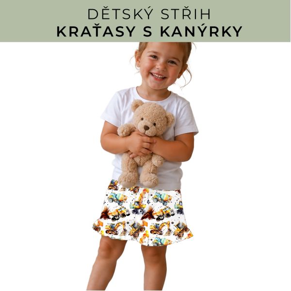 Dětský střih - Kraťásky s kanýrkem
