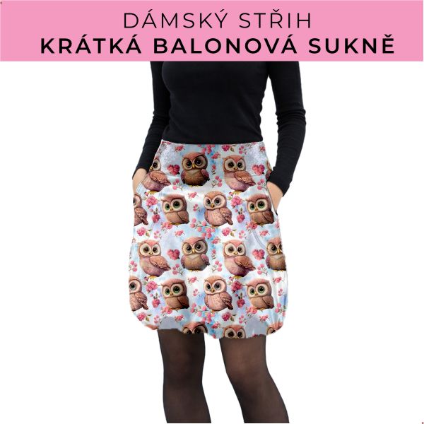 Dámský střih - balonová krátká sukně