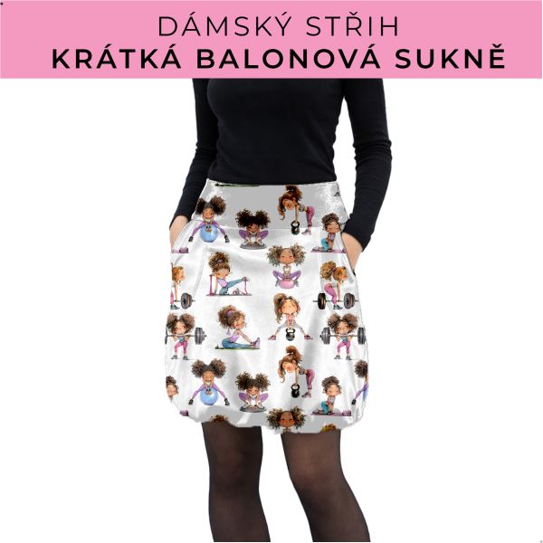 Dámský střih - balonová krátká sukně