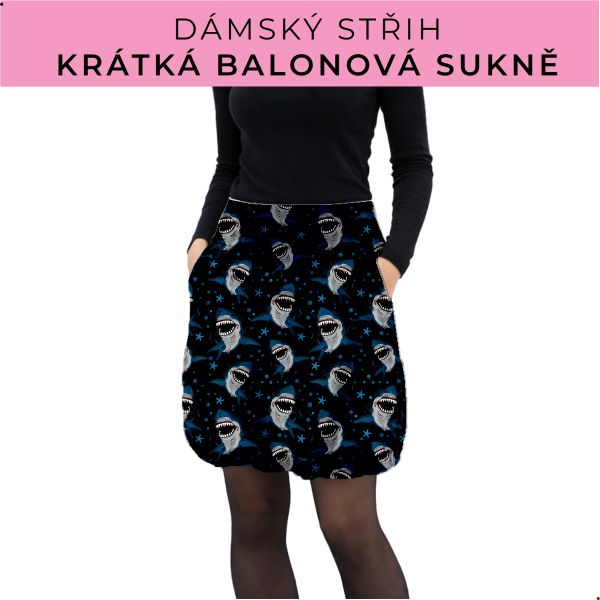 Dámský střih - balonová krátká sukně