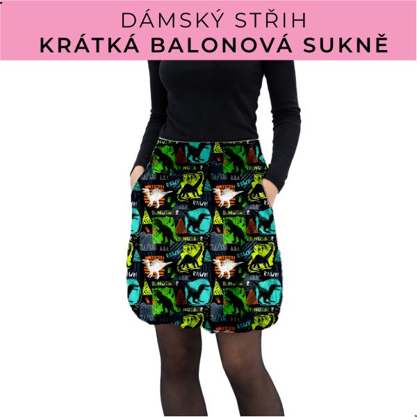 Dámský střih - balonová krátká sukně