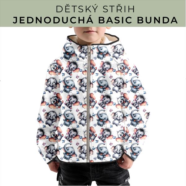 Dětský střih - jednoduchá dětská BASIC  bunda