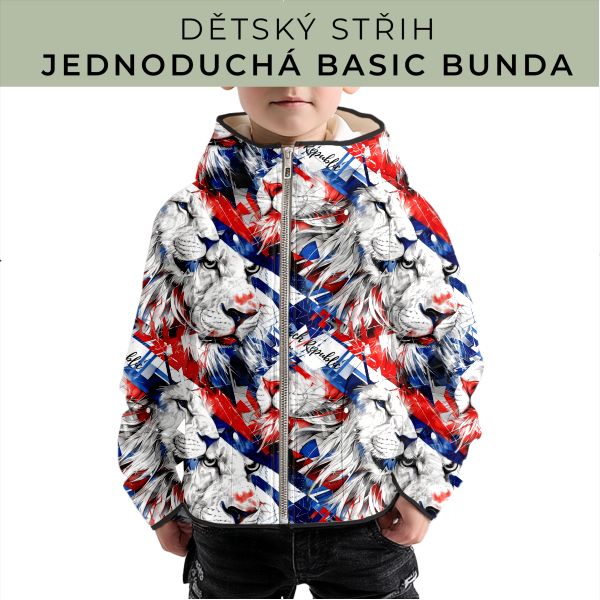 Dětský střih - jednoduchá dětská BASIC  bunda