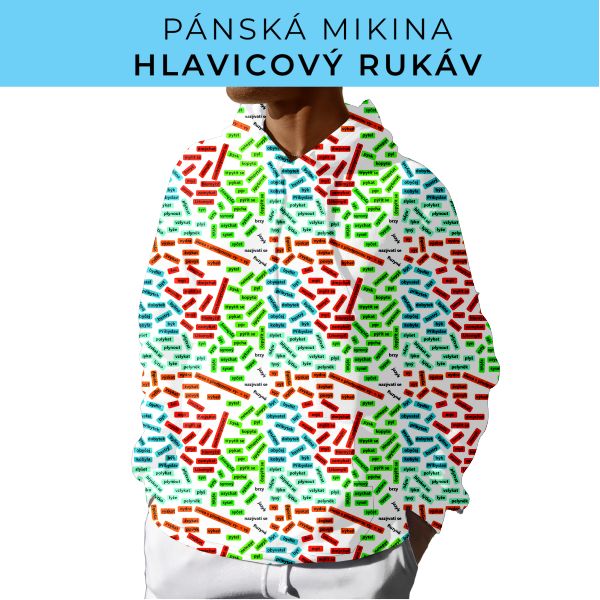 PÁNSKÝ střih - mikina s kapucí