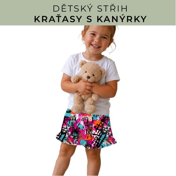 Dětský střih - Kraťásky s kanýrkem