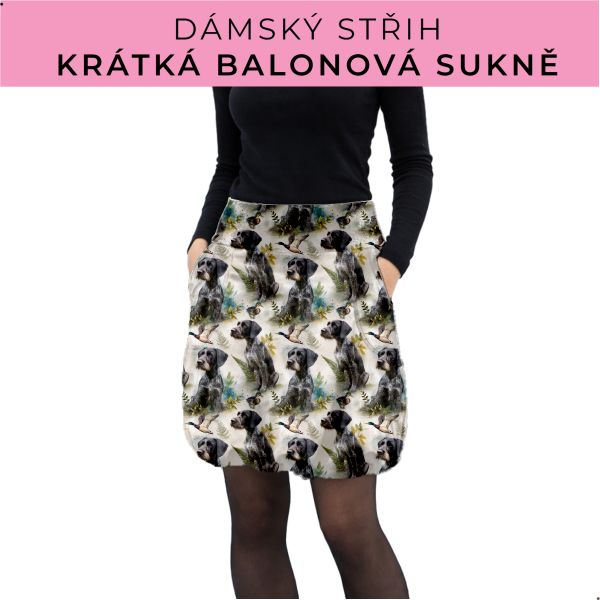 Dámský střih - balonová krátká sukně