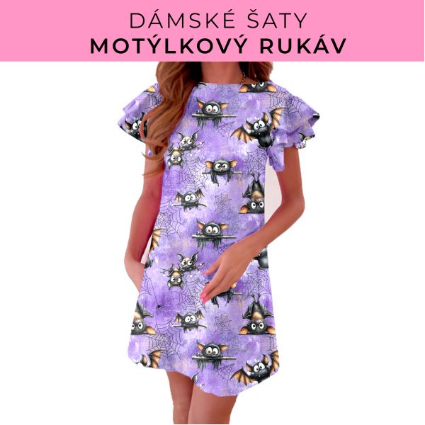 DÁMSKÝ střih - šaty s motýlkovým rukávem