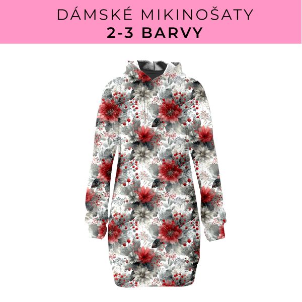 DÁMSKÝ střih - Mikinošaty 2-3 barvy