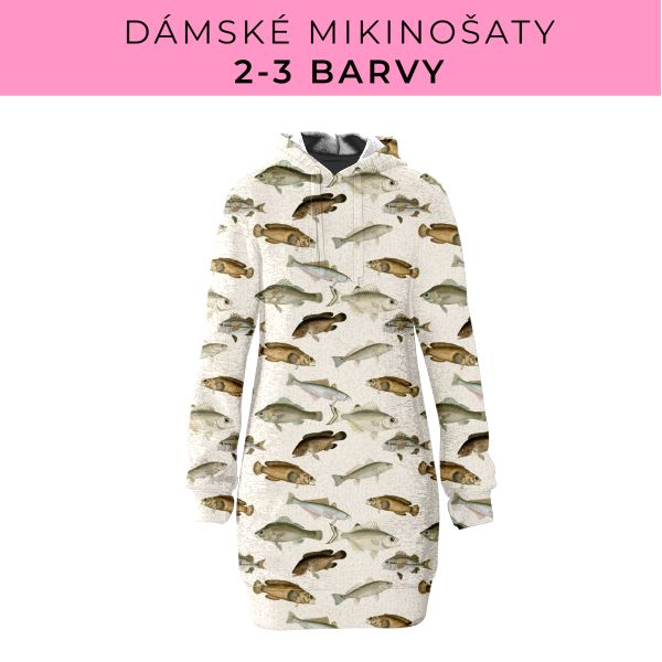 DÁMSKÝ střih - Mikinošaty 2-3 barvy