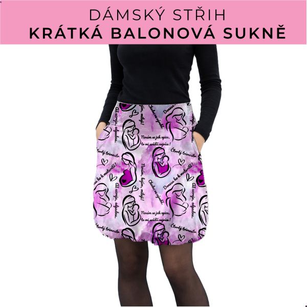 Dámský střih - balonová krátká sukně
